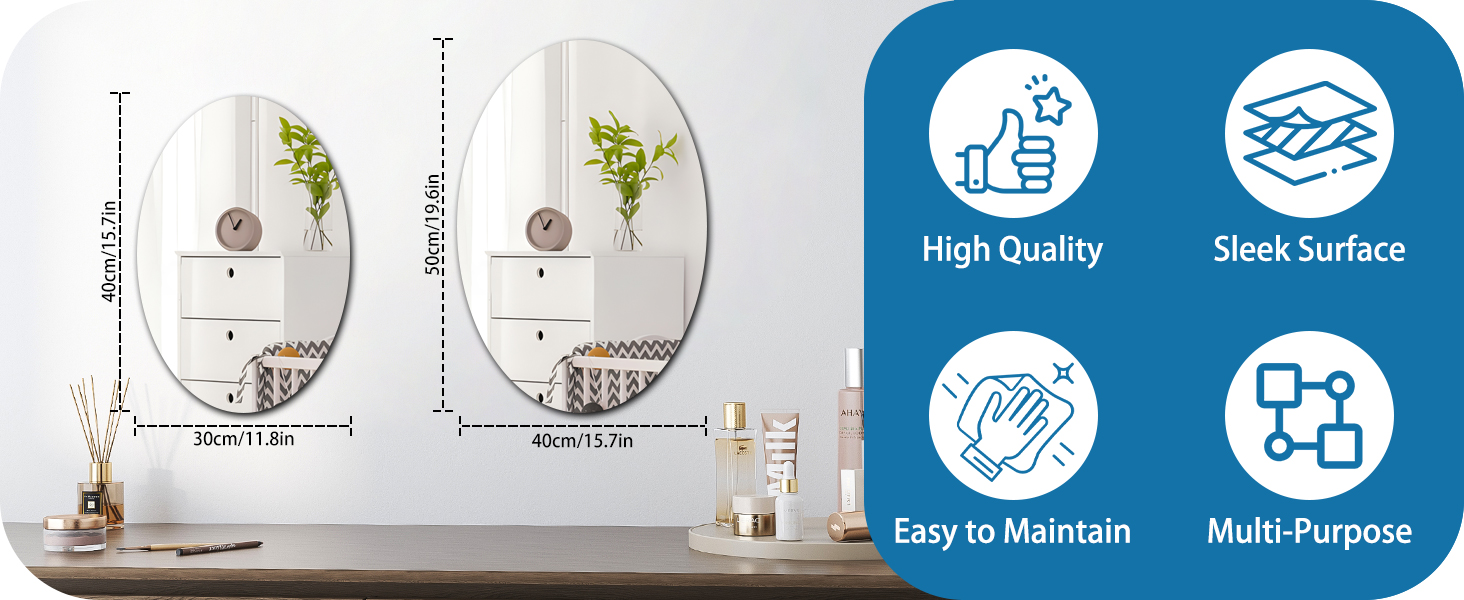 Oval Mirror for Bathroom