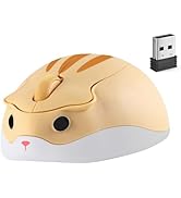 Bluetooth & USB Dual Mode Wireless Mouse,Cute Animal Hamster Shape,Silent Click Portable Compact ...