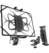 Wukanleng Bike Tablet Phone Holder with Silicone Security Band, Metal Arm 360° Rotation Tablet Ha...