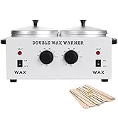 Double Wax Warmer Professional Electric Wax Heater Machine for Hair Removal, Dual Wax Pot Paraffi...