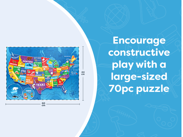 United States Puzzle for Kids USA Map Puzzle 50 States with Capitals