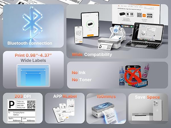 Bluetooth Thermal Label Printer