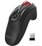 ELECOM Relacon Handheld Trackball Mouse, Thumb Control, 2.4GHz Wireless, Ergonomic Design, 10-But...
