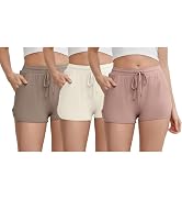 HEARTNICE 3-Pack Women's Soft Lounge Pajama Shorts, Casual Sleepwear for Yoga Gym Running Sleep