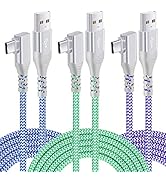 USB C Cable Fast Charging, Pofesun 3-Pack 10ft Nylon Braided Right Angle USB A to USB C Charger C...
