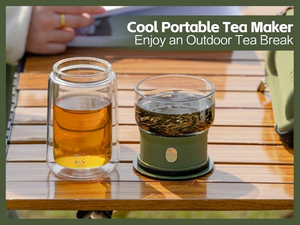 ZENS Modern 3-in-1 Smart Small Glass Tea Infuser Teapot