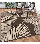 GENIMO Outdoor Rug 5' x 8' Waterproof for Patios Clearance, Reversible Outdoor Plastic Straw Camp...