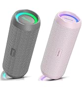 RIENOK 2 Pack Portable Bluetooth Speaker 30W Dual Pairing True Wireless Stereo HD Sound IPX7 Wate...