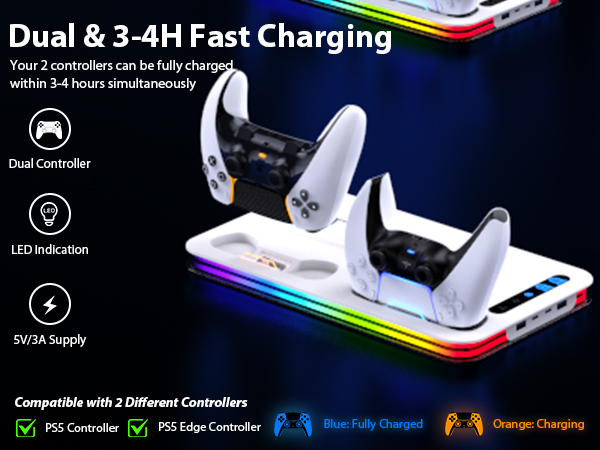 PS5 Cooling Station for PS5/Slim/Pro PS5/Slim/Pro Stand and Cooling Station