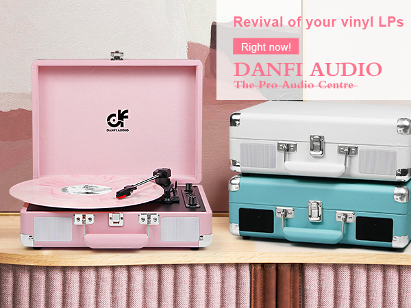 pink record player 