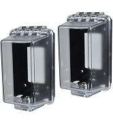 PKLIYH Outdoor Outlet Cover,Standard Single Gang Outlet Cover Weatherproof Enclosure,Rated for We...