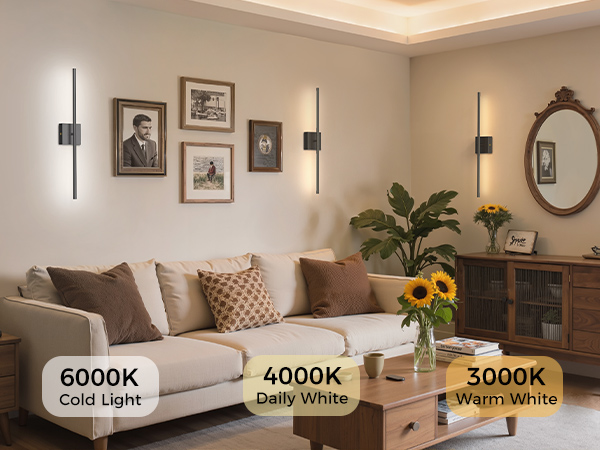 Black battery wall sconces