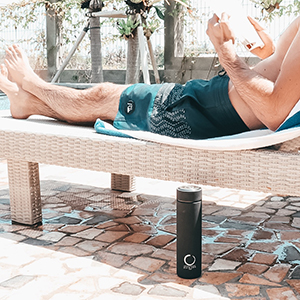 black tea infuser bottle stainless steel for yoga and beach