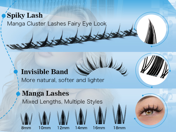 Manga lash clusters kit