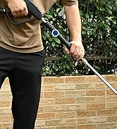 YAMATIC Pressure Washer Gun Wand with Swivel 3/8" Plug &amp; M22 Coupler, Stainless Steel Extension L...
