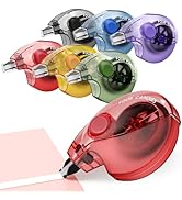 Four Candies Silent Correction Tape, White Correction Tape 6 Pack, 26.2ft, Ergonomic Easy-to-Use ...