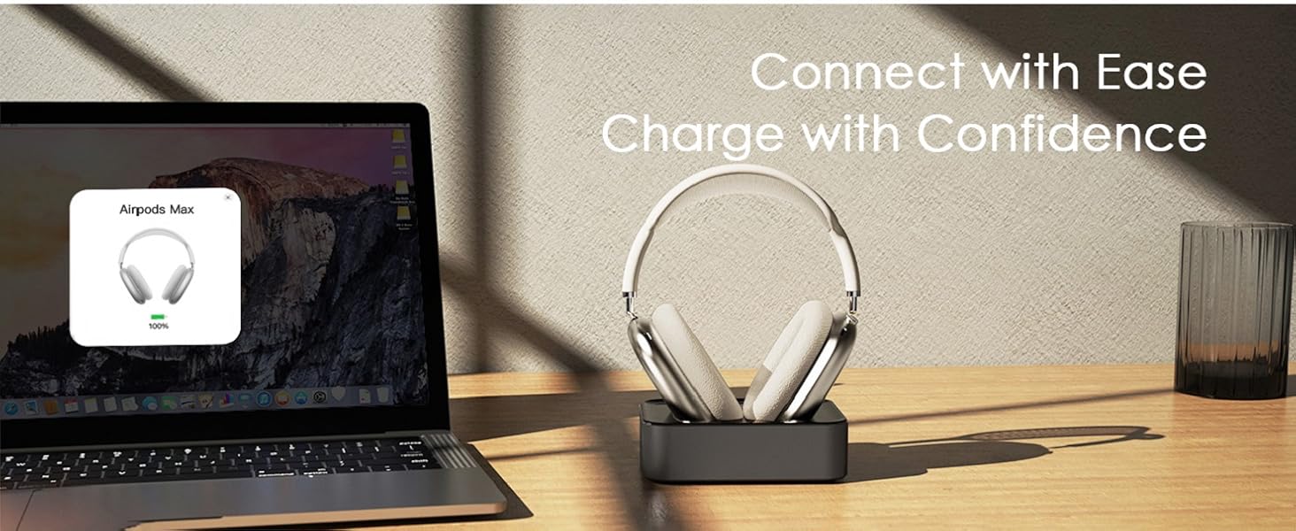 apple airpod max wireless charging station charger base dock stand headphone mount airpodsmax