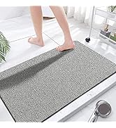 Extra Large Shower Mats Non Slip Without Suction Cups, 23.6×47.2Inch, Bath Mat for Textured Tub S...