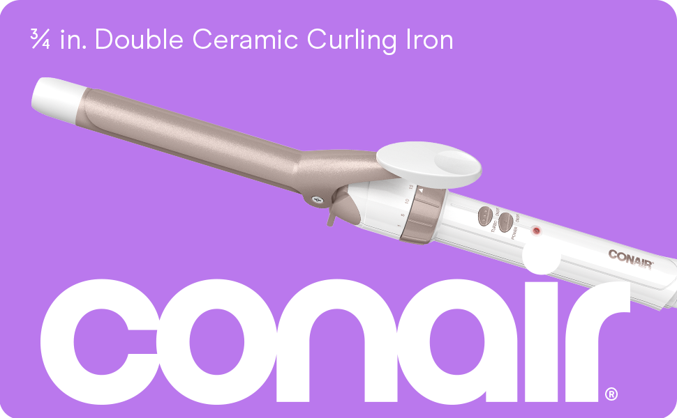 Conair 3/4&amp;#34; Double Ceramic Curling Iron