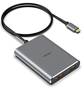fairikabe USB C to Dual HDMI Adapter for 2 Monitors, 2 HDMI Extend Displays for MacBook, HDMI Spl...