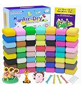 Air Dry Clay 56 Colors, Modeling Clay for Kids, DIY Model Magic Clay, Molding Clay Kit with Sculp...