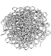 wugongshan 120 Pcs Eye Screws, Small Screw Eyes, Stainless Steel Screw Hooks Ring Screws, 0.67 in...