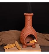 Palo Santo Mini Chiminea – Elegant Ceramic Incense Holder for Cleansing and Relaxation – Handcraf...