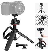 SMALLRIG Small Camera Tripod Selfie Stick, Extendable 8"-15" Mini Handheld Carabiner Tripod with ...