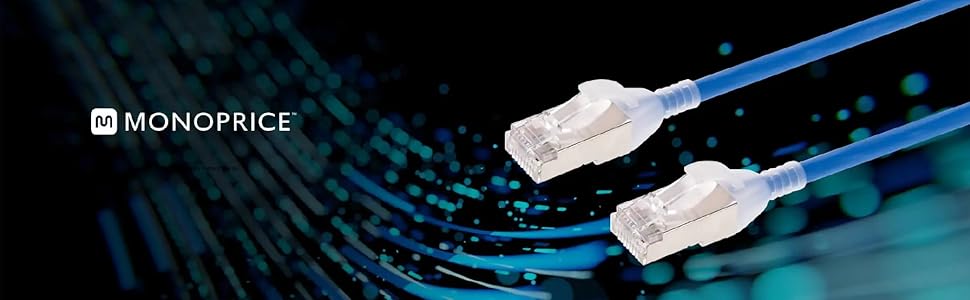 SlimRun Cat6A 30AWG S/FTP Ethernet Network Patch Cable Component level in-wall rated CM