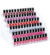 KINGROW Nail Polish Organizer 72 Bottles of 6 Layers Acrylic Display Rack Eyeglasses Storage Esse...