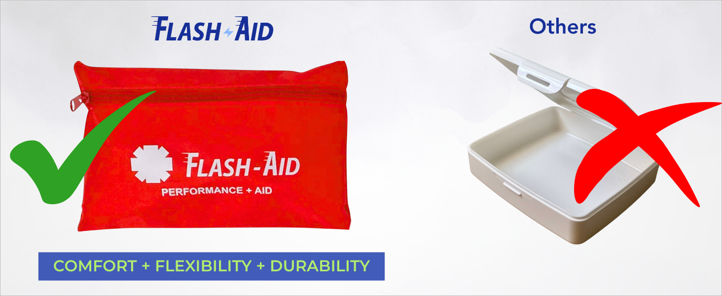 Flash-Aid first aid kits beat plastic clam shell cases