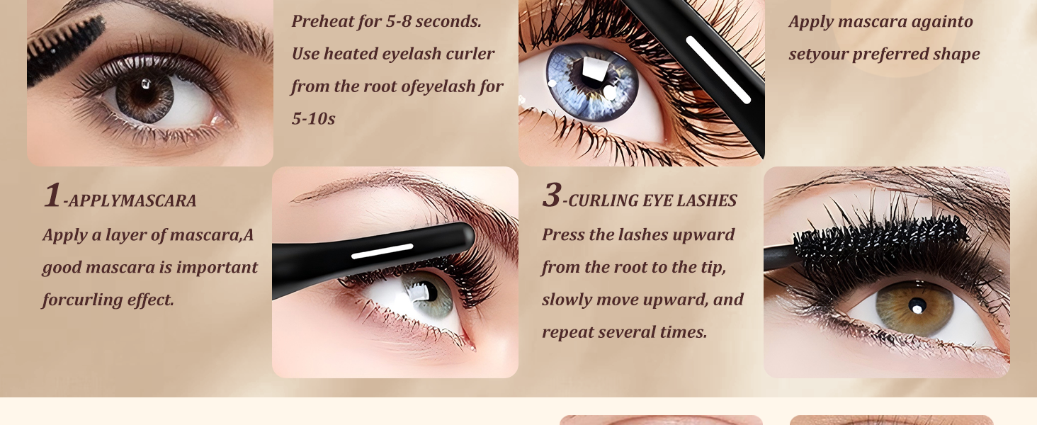 heated eyelash curler for women