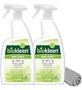 Biokleen Bac-Out Pet Urine Odor Eliminator - 32 Ounce Spray 2 Pack - Enzymatic, Natural, Destroys...