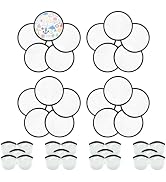 YEAHACLUB 20 PCS Foldable Flying Disc Fans with Bags, 9.8'' DIY Handheld Fabric Folding Fan, Blac...