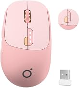 SEUNKWANG Dual-Mode Wireless Mouse with Visible Battery Indicator, Silent Rechargeable Bluetooth ...
