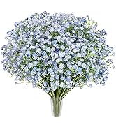 N&T NIETING Fake Baby Breath Fake Flowers 10Pcs,Real Touch Gypsophila Babies Breath Flowers Artif...