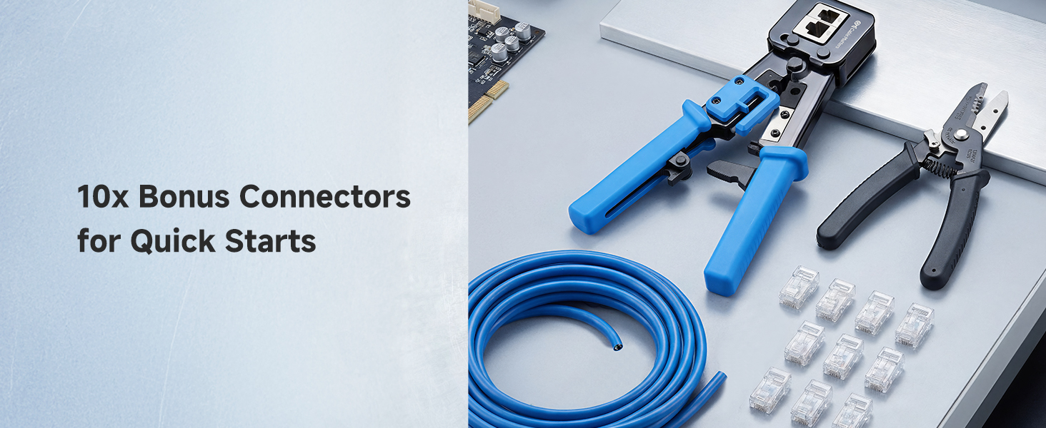 Modular RJ45 Crimp Tool (Ethernet Crimper) with Built-in Wire Cutter and Stripper