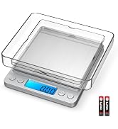 Macrooti Digital Gram Scale 500g/0.01g Accuracy, Kitchen Food Scale, Mini Jewelry Scale with 6 Un...