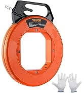 VEVOR Fish Tape, 240-foot, 1/8-inch, Steel Wire Puller with Optimized Housing and Handle, Easy-to...