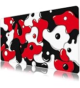 Gaming Mouse Pad for Desk,Large Cute Mousepad Laptop,Japanese Geometric Red Anime Mouse...