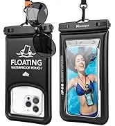 Niveaya 2 Pack Floating Waterproof Phone Pouch, IP68 Waterproof Phone Case with Lanyard for iPhon...