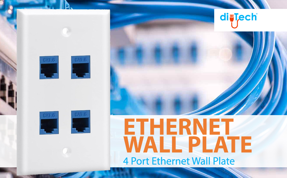 4 port ethernet wall plate