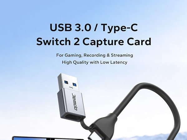 JEMDO 4K HDMI Capture Card 1080P 60FPS Video USB3.0