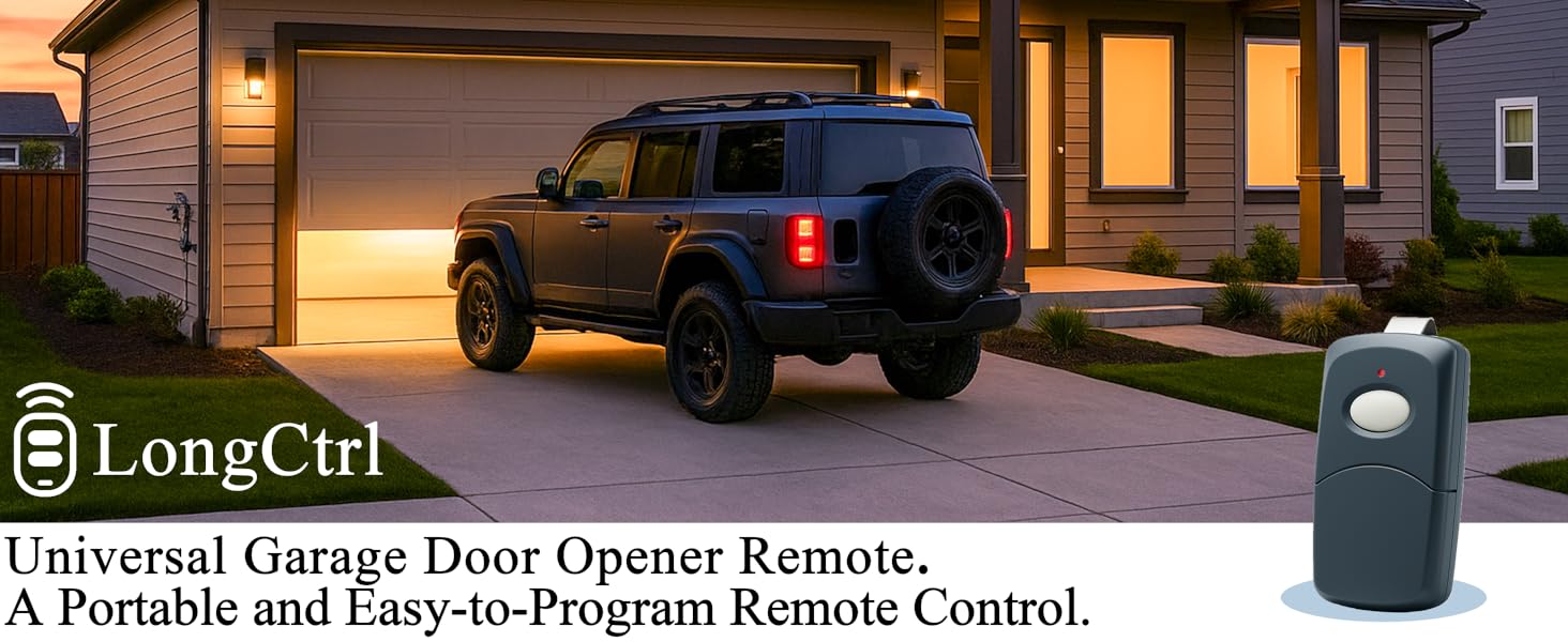 LongCtrl Garage Door Opener Remote: Compatible with LiftMaster, Chamberlain, and Craftsman openers.