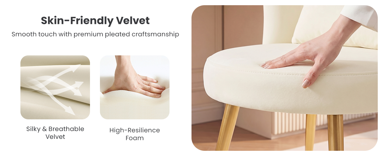 vanity chair with back
