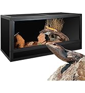 REPTI ZOO Wood Reptile Terrariums Black (36x18x18)