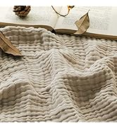 EMME Cotton Throw Blanket 100% Muslin Soft Blanket for Couch 4-Layer Breathable Gauze Blanket All...