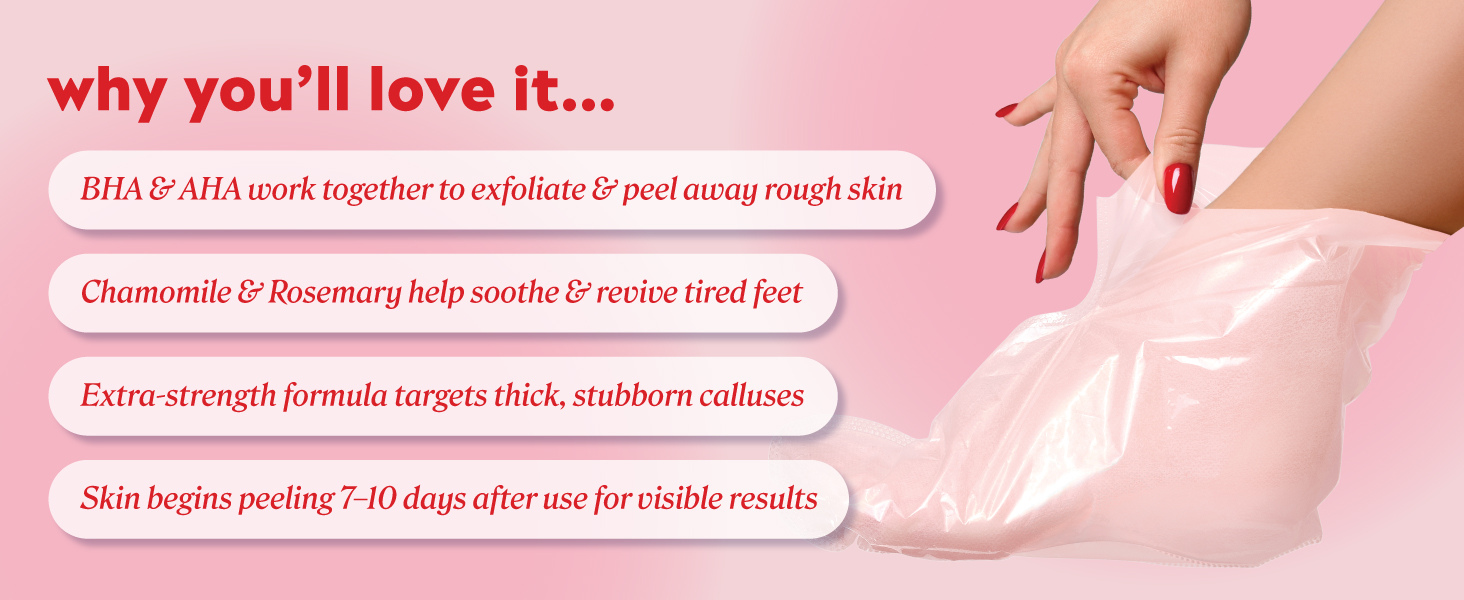 BHA &amp;amp; AHA to exfoliate, chamomile &amp;amp; rosemary to soothe, extra strength for calluses
