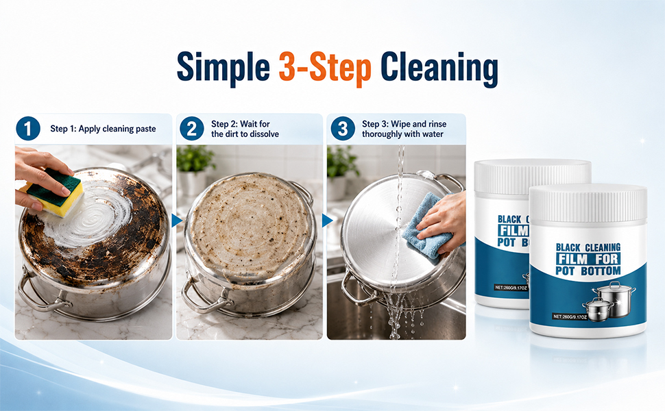 2PCS Powerful Burnt Residue Remover Paste for Cookware