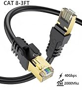 YSONG Cat 8 Ethernet Cable 3FT 6FT 10FT 20FT 40FT 50FT 100FT 150FT,High Speed 40Gbps,2000Mhz,26AW...